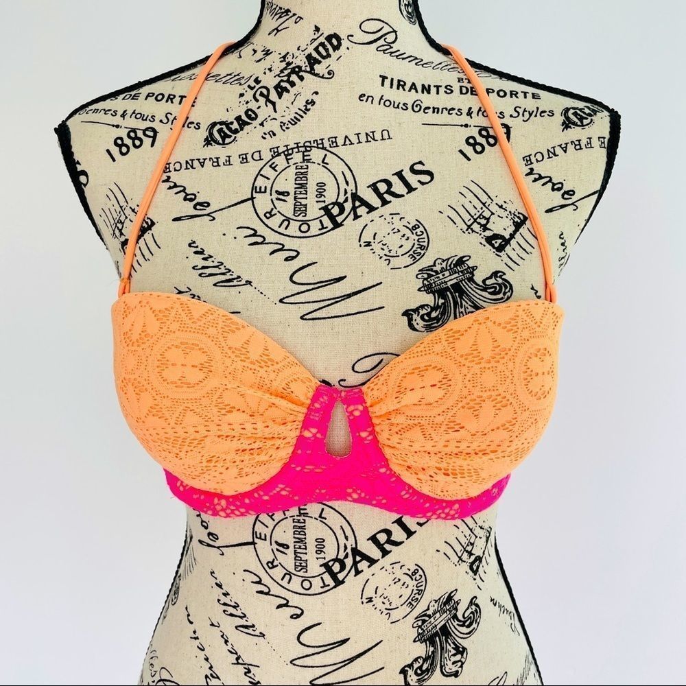 Victoria’s Secret Halter Crochet Bikini Swim Top
